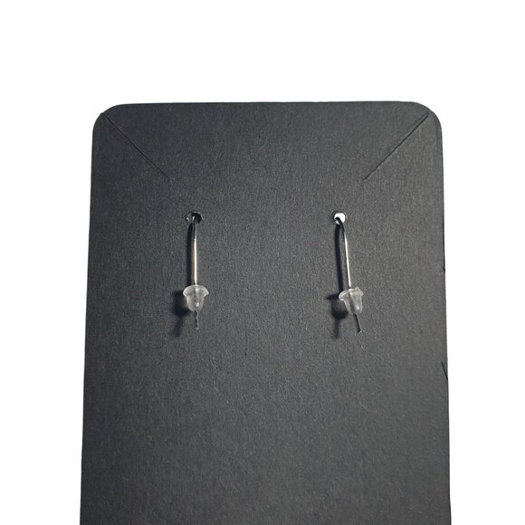 Vintage Style Silver Tone Red Feather Dangle Earrings Southwestern Boho Chic - Picture 5 of 5